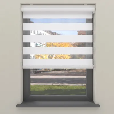 Produktbild von Cocoon Home Doppelrollo ohne Bohren 80x175 - Verdunkelnd - Weiß