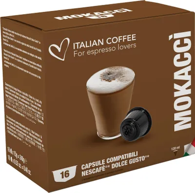 Obrázok produktu pre Kapsule kávy Mokacci Italian Coffee pre systém Dolce Gusto - 16 kusov