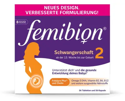 Produktbild von Femibion 2 Schwangerschaft Kombipackung 2X56 St