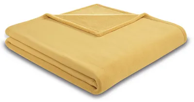 Produktbild von Biederlack Plaid mit Umschlagsaum Soft&Cover Farbe honey Größe 150 x 200