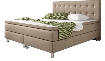 Produktbild von Inter Handels Boxspringbett Köln 180x200 | Webstoff Muddy