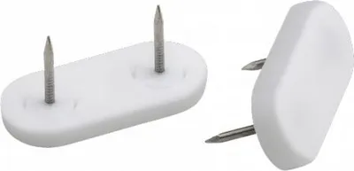 Produktbild von Kunststoff-Gleiter 45 x 20 mm, weiß, 4 Stück