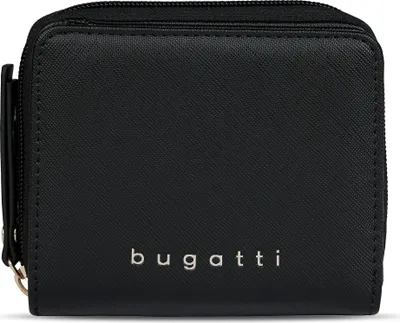 Zdjęcie produktu dla portfel bugatti Ella Zip Around Wallet Black Saffiano czarny