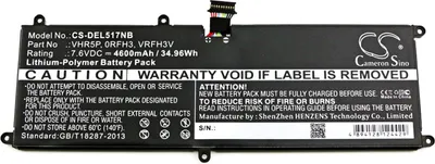 Image de Batterie pour Ordinateur Portable Dell Latitude 11 (5175) / type RFH3V