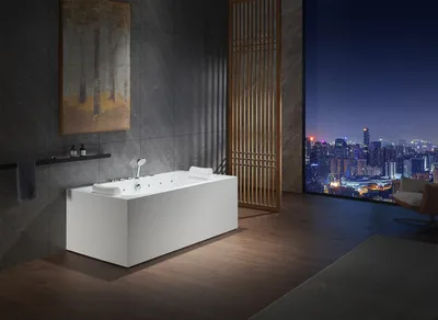 Produktbild von Whirlpool LED Wanne Spa Indoor Badewanne Whirlwanne Hydrotherapie