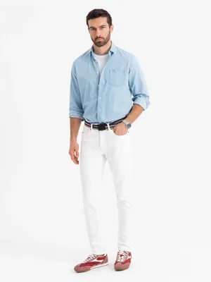 Produktbild von Ombre Clothing Herren Jeanshemd Samueluk hellblau M