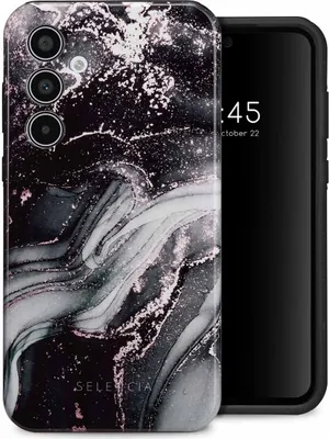 Produktbild von Selencia Vivid Back Cover Samsung Galaxy A35 - Chic Marble Black