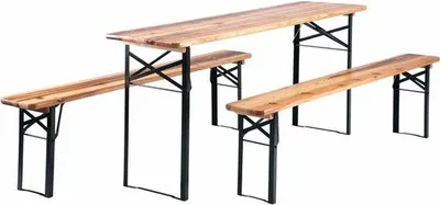 Produktbild von Biertischset 3-teilig - Dunkelgrün