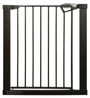 Produktbild von roba easySafe+ Tür- & Treppenschutzgitter aus Metall - Verstellbreite 75-82 cm - Erweiterbar bis 110 cm - - Ampelverschluss & 90°-Stopp