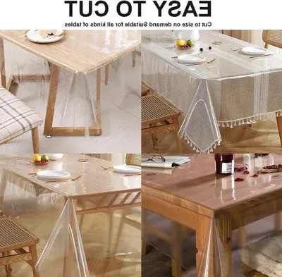 Produktbild von Famanu Tischdecke transparent - Hochwertige, leicht zu reinigende Tischdecke 180 x 140 cm