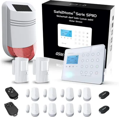 Immagine prodotto di Sistemi di allarme wireless, set completo SP110, protezione anti-manomissione, sirena, prodotto in Germania