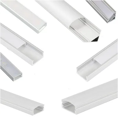 Produktbild von LED-Stripe-Profil, 5x LED Aluprofil Aluminium Profile Alu Schiene Leiste Leuchte, 1m Alu Schiene für Streifen Beleuchtung Kanal Aluprofil Profile