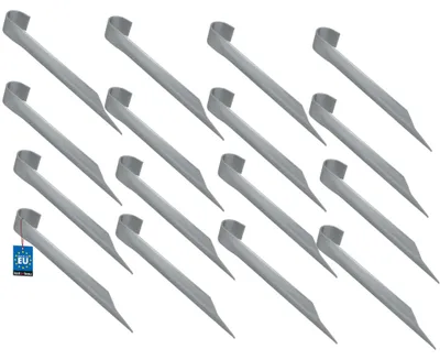 Immagine prodotto di KOTARBAU® 12 Pezzi Picchetti Tenda Picchetti Ancoraggio 350 mm Ancoraggio a Terra Acciaio Zincato Argento