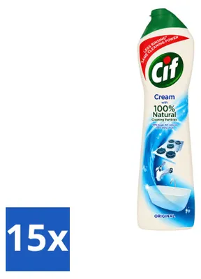 Produktbild von 15 x Cif Scheuermilch Bad & Küche Original - 500 ml - Vorteilspackung - 15 Stücke