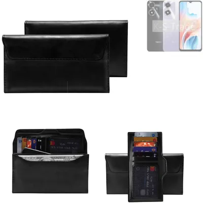 Produktbild von K-S-Trade Handy Hülle kompatibel mit Oppo A2m Schutz Hülle Tasche Schutz Case Handytasche Kunstleder schwarz, 1x