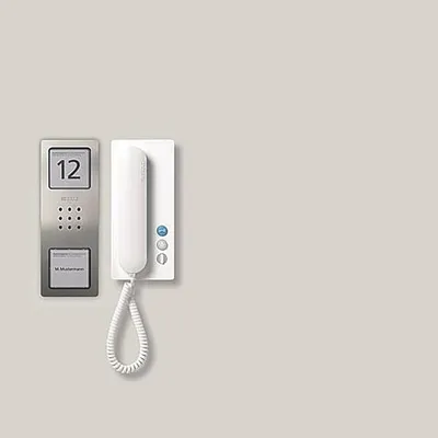 Image de Siedle SET CA 812-1 E/W. Technique de transmission : Câblé. Couleur du produit : acier inoxydable, blanc, Placement : mural (210008738-00)