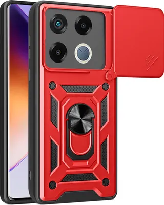 Produktbild von Hülle für Infinix GT 20 Pro Magnetische Ring Ständer Halter Dia Kameraschutz TPU Bumper Silikon Schutzhülle Rot