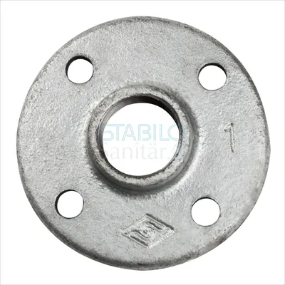 Produktbild von Temperguss Fitting Gewindeflansch 1/2 Zoll DN15 Rohrflansch
