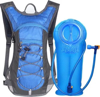 Produktbild von Hydrationsrucksack mit 2-Liter-Wasserschlauch, Fahrradtragesack für Joggen, Wandern, Fahrradfahren, Camping und Klettern, recycelbar