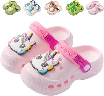 Imagen del producto de Zapatos para niños tipo clogs con diseño de dinosaurio, tallas 28-35, ideales para el jardín y la playa