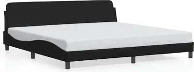 Zdjęcie produktu dla vidaXL Rama łóżka „Dover” czarna 193 x 203 cm sztuczna skóra