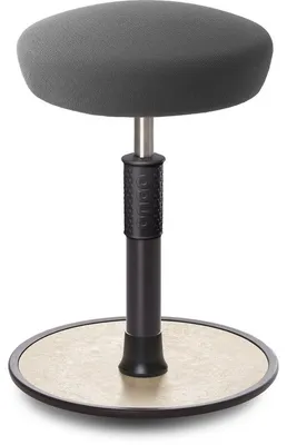 Produktbild von Sitz- Stehhocker Free Regular Hutsitz Gestrick Grau schwarz /cremeweiß.