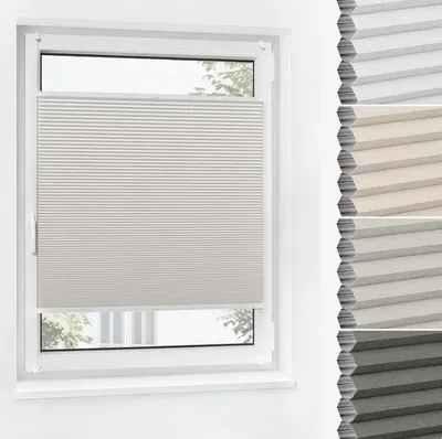 Produktbild von Wabenplissee ohne Bohren, 80x120cm (BxH) Weiß, Verdunkelung Thermo Blickdicht Faltrollo Sonnen-für Fenster & Tür