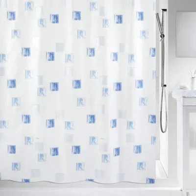 Produktbild von Spirella Milano Textil-Duschvorhang 180 x 180 cm, Blau