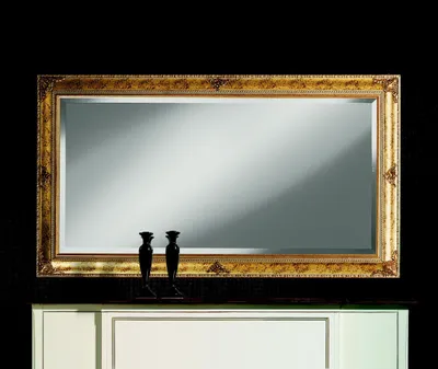 Produktbild von Wandspiegel Holz Rahmen Goldener Spiegel Wandspiegel Hängespiegel Wohnzimmer