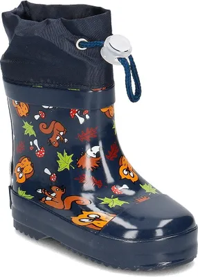 Immagine prodotto di Stivali di gomma a metà gamba Playshoes per bambini, stivali antipioggia unisex foderati, blu, taglia 2
