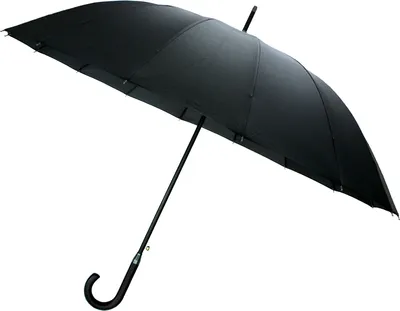 Produktbild von Regenschirm SCHWARZ automatisch leicht unifarben 16 Stoffstreifen Herren