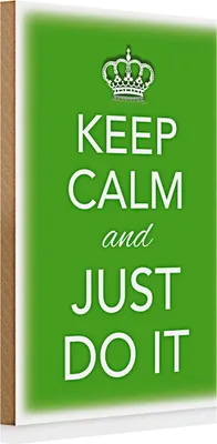 Produktbild von Holzschild Spruch 20x30cm Keep Calm and just do it