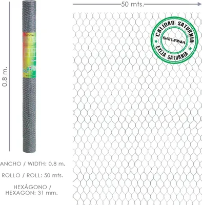 Produktbild von Dreifach verdrehtes Maschendrahtgitter 31/80 cm. 50 Meter Rolle für den Hausgebrauch