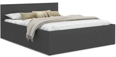 Produktbild von FurnitureByJDM Bett 180 x 200 cm mit Stauraum – Doppelbett mit Bettkasten Grau