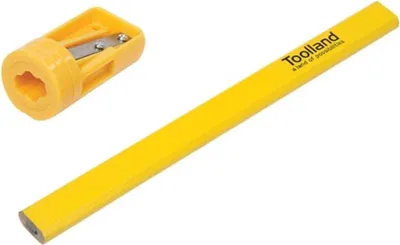 Produktbild von Toolland - CPS12 - Zimmermannsbleistift-Set (12-tlg.) mit Spitzer