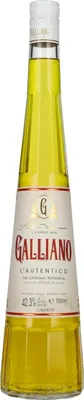 A bottle of Galliano L'Autentico liqueur.