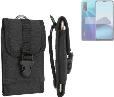 Produktbild von K-S-Trade Holster Handy Hülle kompatibel mit Vivo Y20s Holster Handytasche Gürtel Tasche Schutz Hülle Robust Outdoor schwarz