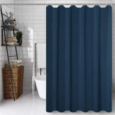 Produktbild von Duschvorhang 180 x 200 cm, 100% Polyester, Schimmelresistent, Wasserabweisend, Inklusive 12 Haken