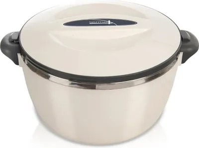 Obrázek produktu pro Orion | Termo dóza - 3,5 l - Nerezová ocel - Krémová barva - Izolovaná dóza na potraviny - Ideální na cesty