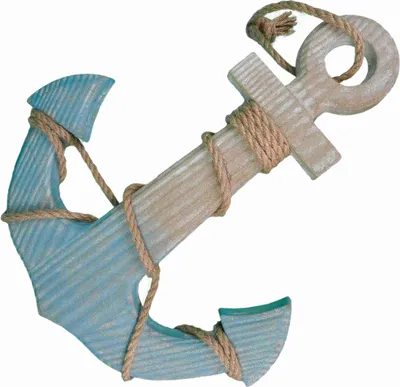 Produktbild von Deko Anker Schiff Holz Ø36cm Schiffsanker mit Schiffstau Maritim anchor Meer