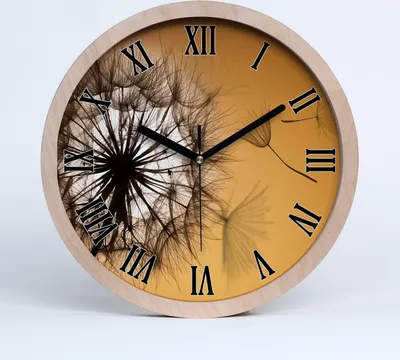 Produktbild von Holzuhr 20fi cm wanduhr - schwarze Spitzen - Löwenzahn