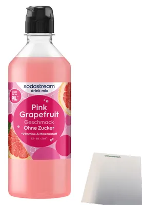 Produktbild von SodaStream Sirup Pink Grapefruit Zero (0,44l Flasche) + usy Block
