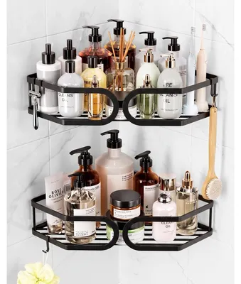 Immagine prodotto di Portasapone per doccia - Autoadesivo - 24 cm - Nero - Per bagno e cucina