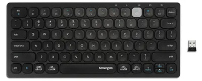 Produktbild von Kensington K75502DE, Mini, Kabellos, Bluetooth, Scherenschalter, QWERTY, Schwarz
