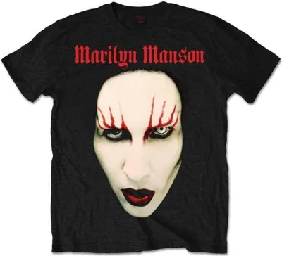 Image de Marilyn Manson Red Lips Black M T-shirt