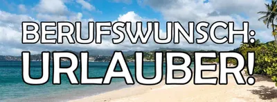 Produktbild von vianmo Holzschild 10x27 cm Berufswunsch Urlauber Meer