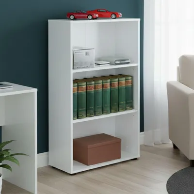 Immagine prodotto di Porte - Libreria, 60x30x110h cm Bianco, 2 Ripiani