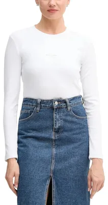 Produktbild von Calvin Klein Jeans Damen T-Shirt Weiß 493726 : Größe - XS Größe: XS