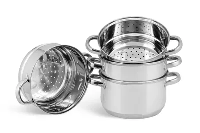 Produktbild von Moderner 5-tlg Dampfgarer, Edelstahl, Induktion, Geschenk, gesundes Kochen, EDENBERG