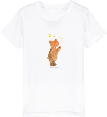 Produktbild von Mr. & Mrs. Panda Kleinkinder T-Shirt Verliebter Bär 12-14 Jahre (152/164) - Weiß - Geschenk, To The Moon And Back, Partner, Baumwolle Kinder, Kindershirt, Baumwollshirt